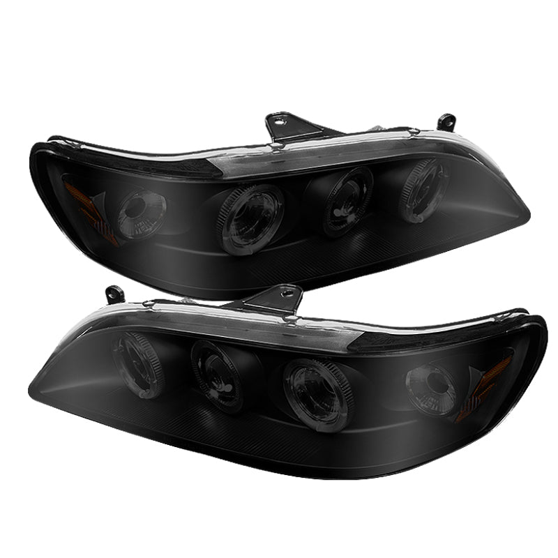 Phares de projecteur Spyder Honda Accord 98-02 1 pièce LED Halo Amber Reflctr Blk PRO-YD-HA98-AM-BK