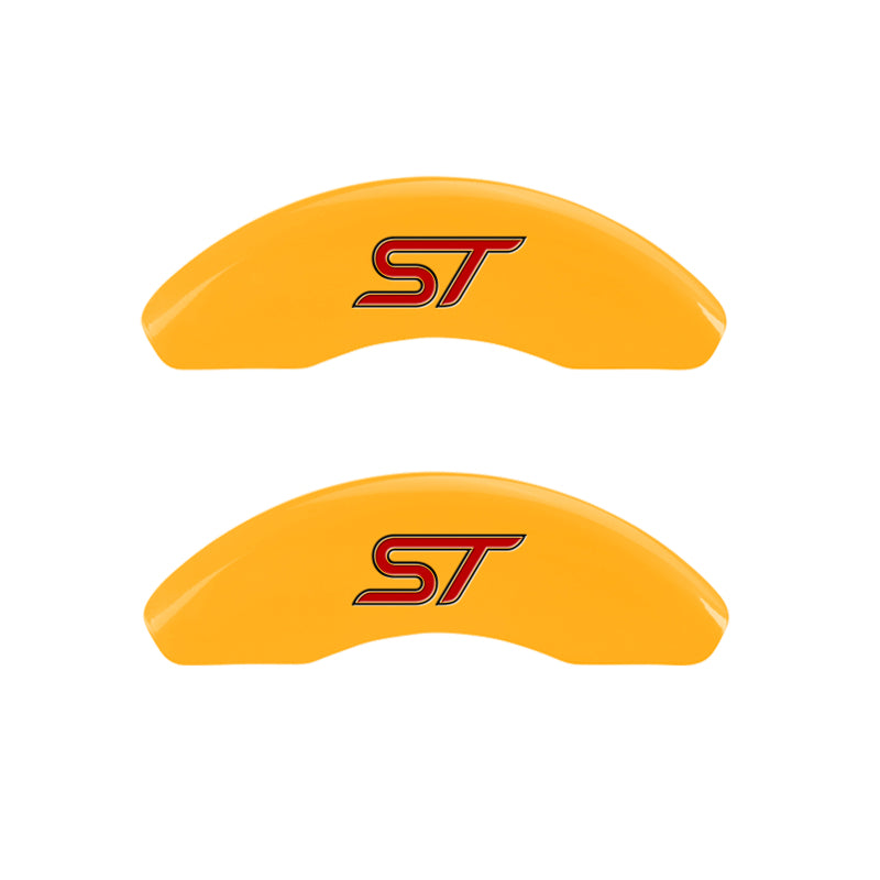 Couvre-étriers MGP 4 gravés à l'avant et à l'arrière sans boulons/finition jaune ST noir ch