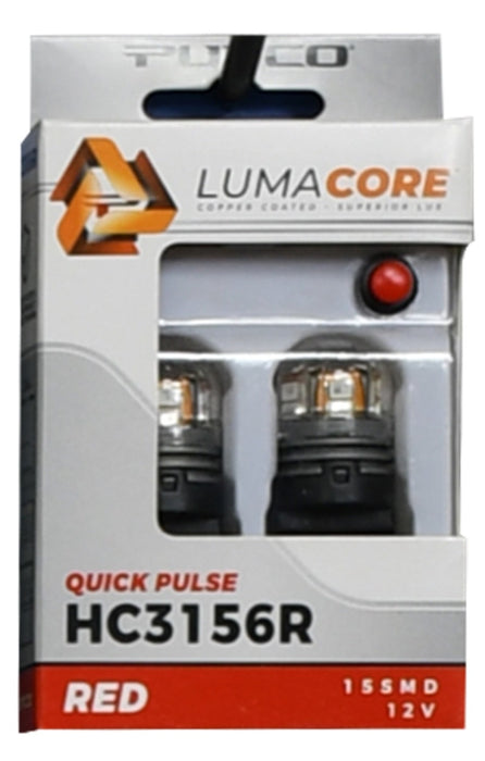 Putco LumaCore 3156 Rouge - Paire (x3 Strobe avec Bright Stop)