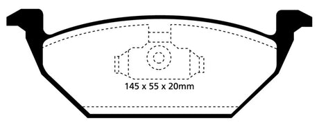 Plaquettes de frein avant EBC 98-99 Volkswagen Beetle 2.0 Redstuff