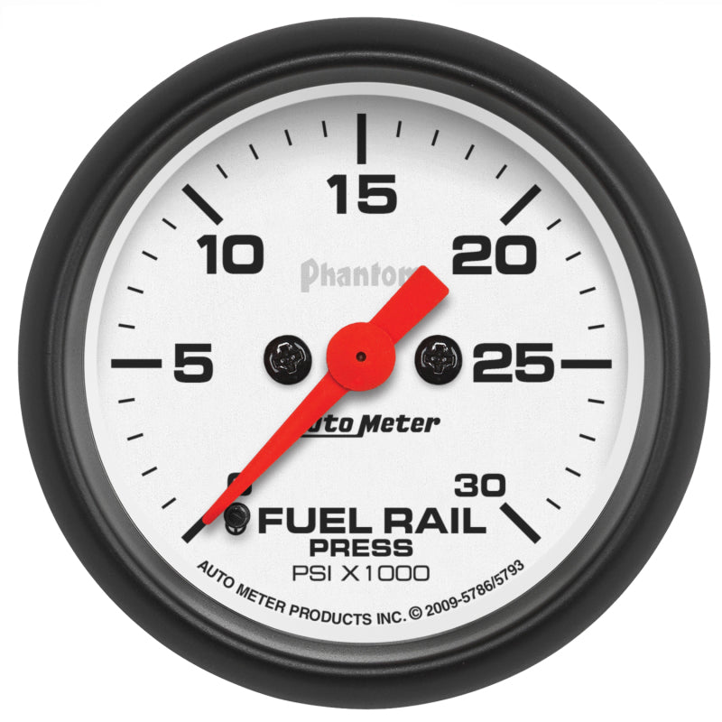 Autometer Phantom 2-1/16in 30K PSI Digital Stepper Motor Fuel Rail Pressure Gauge