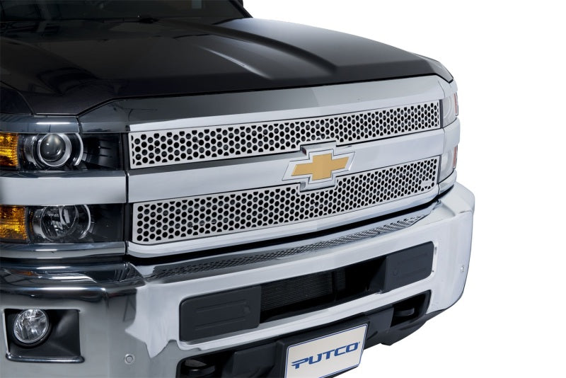 Grilles en acier inoxydable Putco 15-19 Chevy Silverado HD Punch