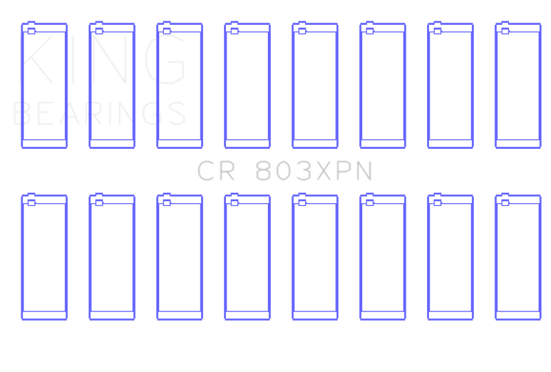 King Engine Bearings 55-67 Ford 265/283/302/327 V8 (Size 001) Performance Rod Bearing Set