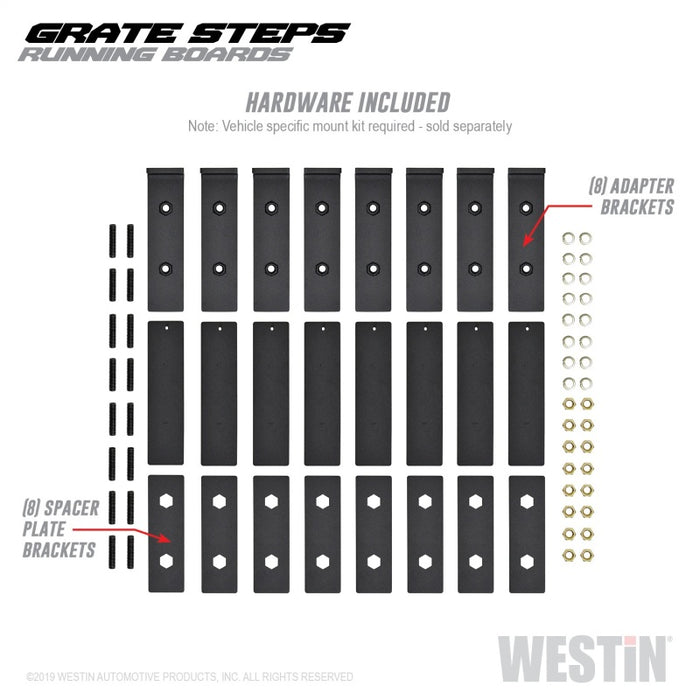 Marchepieds Westin Grate Steps 90 po – Noir texturé