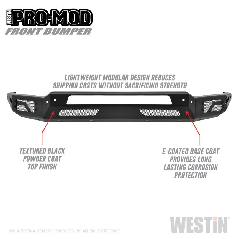 Pare-chocs avant Westin Pro-Mod 2010-2019 Dodge Ram 2500/3500 (ancien style de carrosserie)