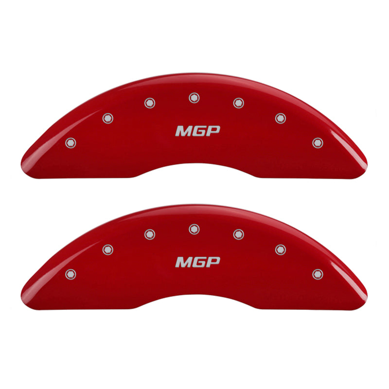 MGP 17-18 Jaguar F-Pace 4 Caliper Covers Engraved Front & Rear MGP Red Finish/Silver Characters