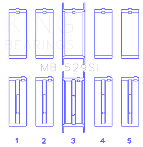 Jeu de roulements principaux King Ford V8 221