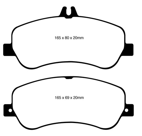 Plaquettes de frein avant Redstuff EBC 13-16 Mercedes-Benz GLK250 2.1 Twin TD