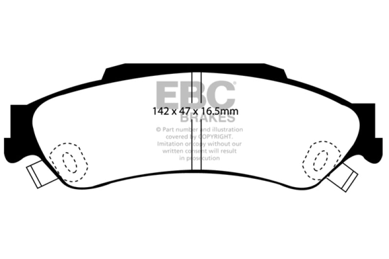 Plaquettes de frein arrière EBC Ultimax2 pour Chevrolet Blazer 4.3 2WD 98-05