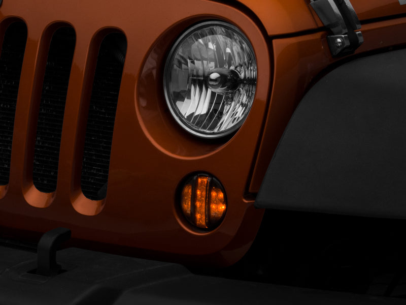 Clignotants avant à LED Raxiom 07-18 Jeep Wrangler JK Axial Series (fumés)