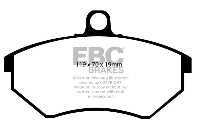 Plaquettes de frein avant Redstuff EBC 89-93 Volkswagen Corrado 1.8 Supercharged