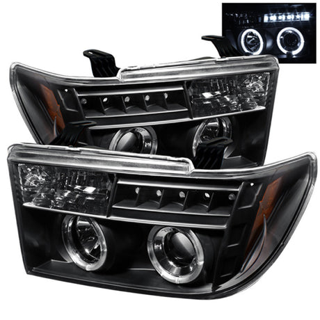 Phares de projecteur Spyder Toyota Tundra 07-133 LED Halo LED Blk PRO-YD-TTU07-HL-BK