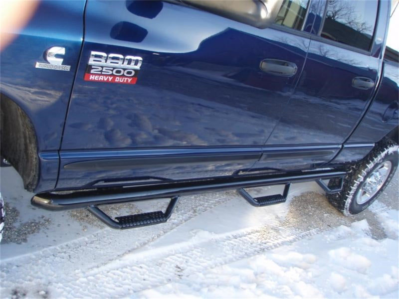 N-Fab Nerf Step 02-08 Dodge Ram 1500/2500/3500 Quad Cab 6,4 pi - Noir brillant - Accès au lit - 3 po
