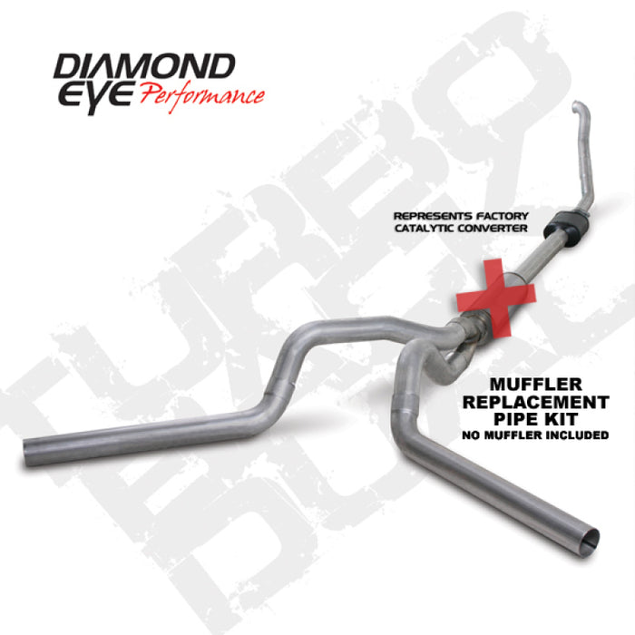 KIT Diamond Eye 4in TB MFLR RPLCMENT PIPEDUALALUM94-97 5 7 3L F250/F350 PWRSTROKE NFS