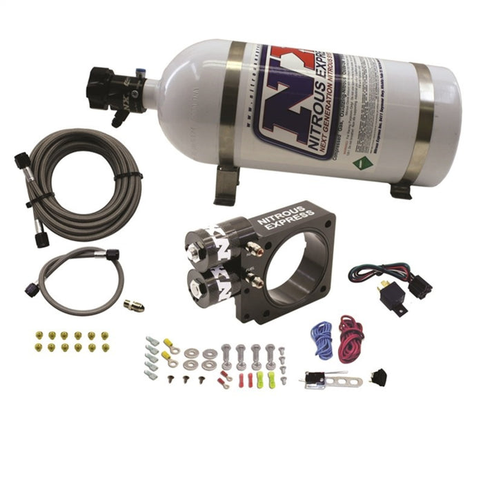 Kit de plaque nitreuse Nitrous Express 86-93 Ford Mustang GT 5.0L (tige de poussée) avec bouteille de 10 lb