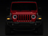 Raxiom 18-23 Jeep Wrangler JL Axial Series 9-In Angel Eye LED Headlights- Blk Housing (Clear Lens)