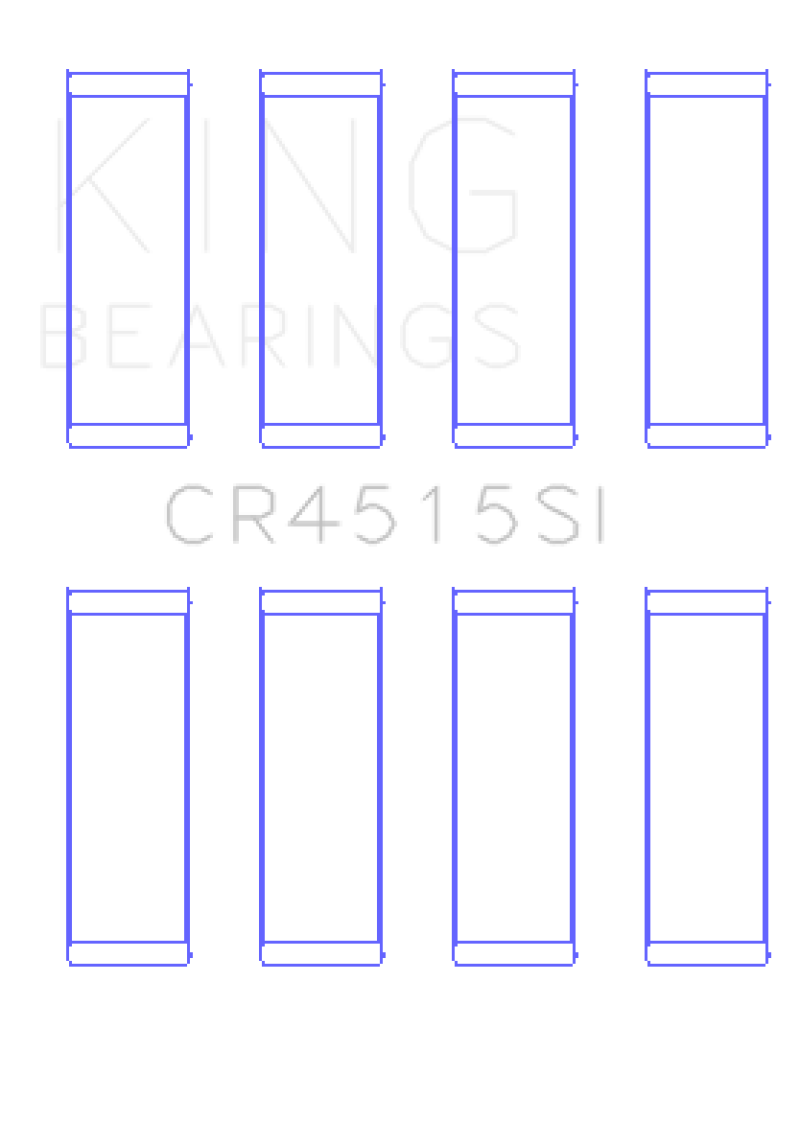 Ensemble de roulements de bielle en aluminium bimétallique en silicium King Ford/Mazda 2.0L Duratec (taille +0,25)