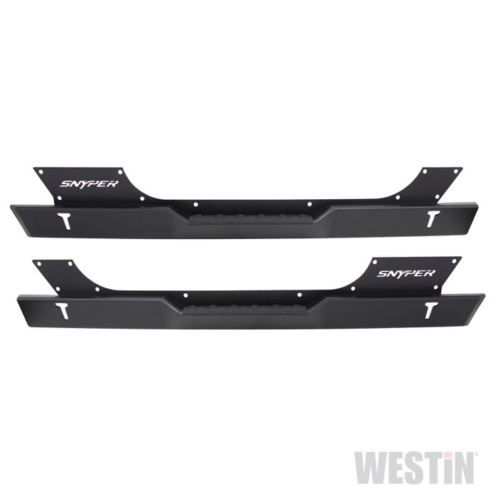 Marchepieds Westin/Snyper 07-17 Jeep Wrangler Rock Slider - Noir texturé