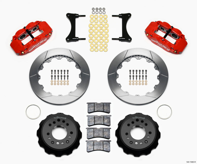 Kit de chapeau avant Wilwood Narrow Superlite 6R 12,88 pouces rouge 93-96 Mazda RX7