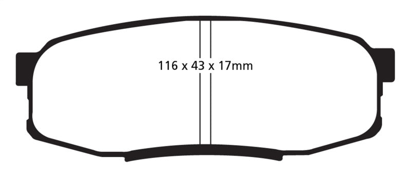 Plaquettes de frein arrière EBC 08+ Lexus LX570 5.7 Greenstuff