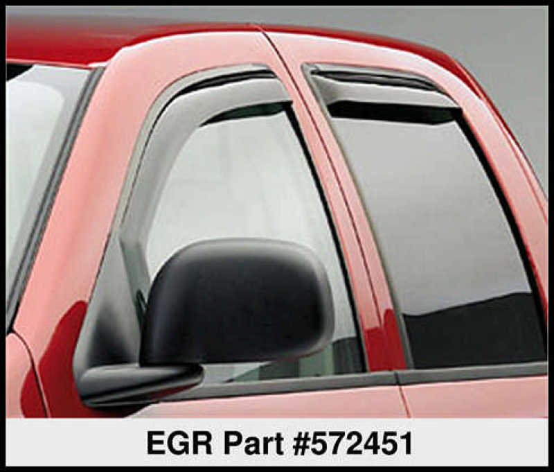 EGR 02-08 Dodge F/S Pickup Quad Cab New Body Pare-soleils de fenêtre intégrés - Ensemble de 4 (572451)