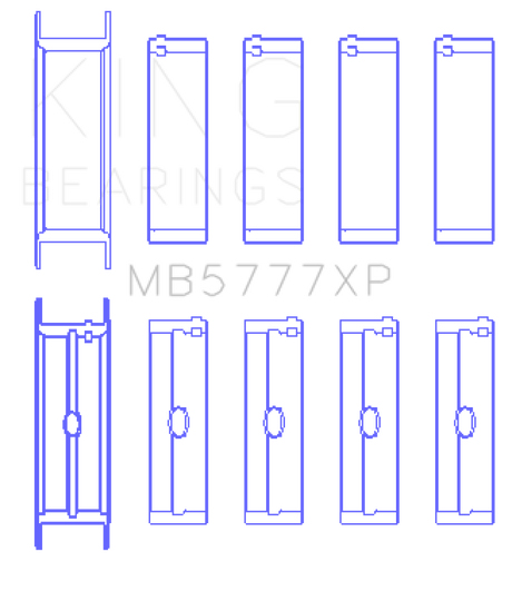 King Engine Bearings Dart LS Next Block (Size STD) Performance Main Bearing Set