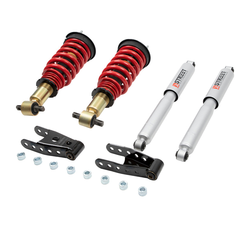 Kit de suspension à ressorts Belltech 07-18 GM Sierra 1500 toutes cabines/caisse courte F -1 po à -3 po / R 2 po à -2 po 2/4 roues motrices