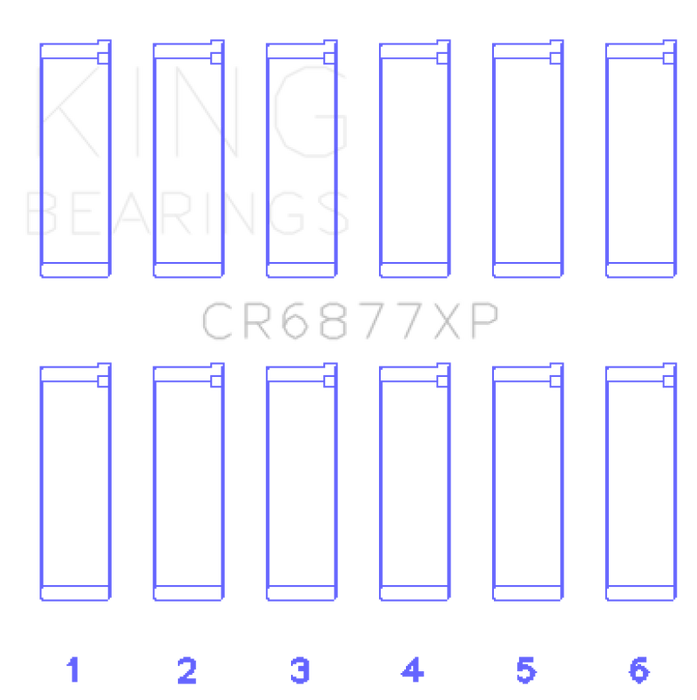 King BMW S54B32 (Size 0.25mm) Performance Connecting Rod Bearing - Set of 6