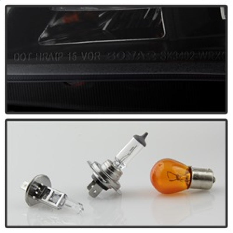 Phares de projecteur Spyder Subaru WRX 2006-2007 - Halogène uniquement - Noir PRO-YD-SWRX06-LBDRL-BK