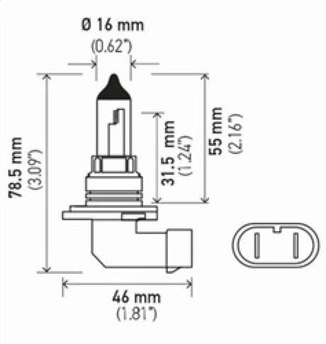Ampoule halogène Hella 9006 12V 55W