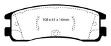 Plaquettes de frein arrière Redstuff EBC 08-09 Buick Allure (Canada) 5.3