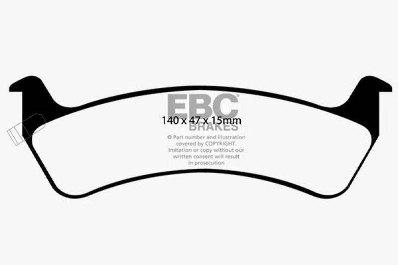 EBC 92-94 Jeep Grand Cherokee 4.0 Yellowstuff Rear Brake Pads