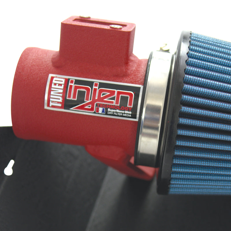 Injen 16-19 Ford Fiesta ST 1,6 L Turbo 4 cylindres Wrinkle Red Short Ram Intake avec MR Tech (commande spéciale)