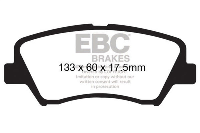 Plaquettes de frein avant EBC 13+ Hyundai Elantra 1.8 Greenstuff