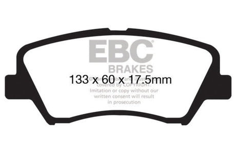 Plaquettes de frein avant EBC 13+ Hyundai Elantra 1.8 Greenstuff