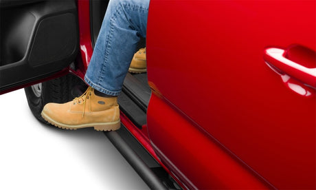 Marchepieds coulissants N-Fab Trail pour cabine multiplace Toyota Tacoma 16-20, toutes les caisses - SRW - Noir texturé