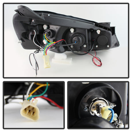 Phares de projecteur Spyder Pontiac G6 2/4DR 05-08 LED Halo LED Blk Smke PRO-YD-PG605-HL-BSM