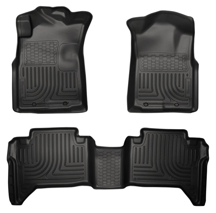 Revêtements de sol noirs Husky Liners 05-13 Toyota Tacoma WeatherBeater Combo