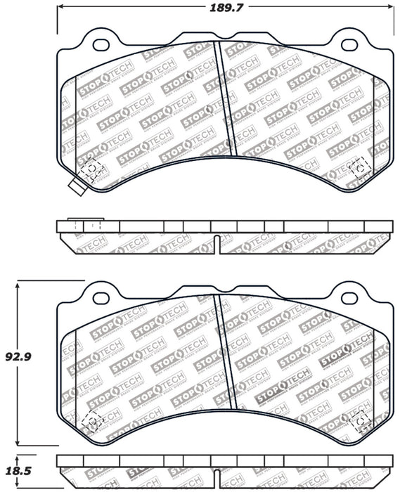 Plaquettes de frein StopTech Performance