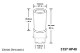 Ampoule LED Diode Dynamics 3157 HP48 LED - Ambre Lot de 6