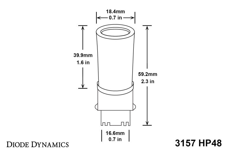 Ampoule LED Diode Dynamics 3157 HP48 LED - Ambre Lot de 6