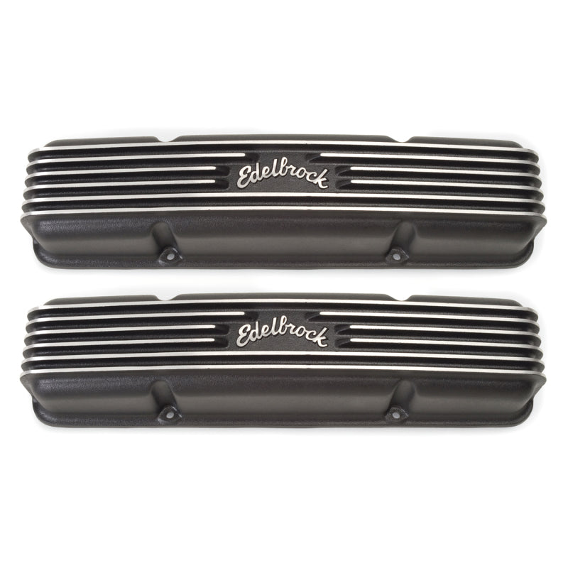 Couvercle de soupape Edelbrock Classic Series Chevrolet 1959-1986 262-400 CI V8 Noir