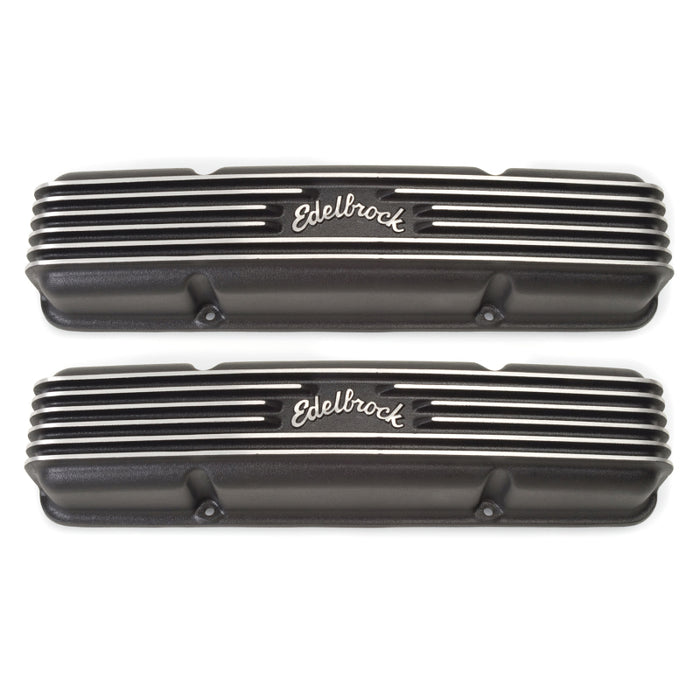 Couvercle de soupape Edelbrock Classic Series Chevrolet 1959-1986 262-400 CI V8 Noir