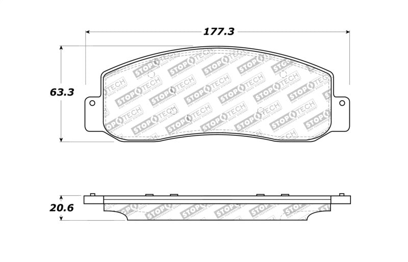 Plaquettes de frein sport StopTech avec cales et matériel