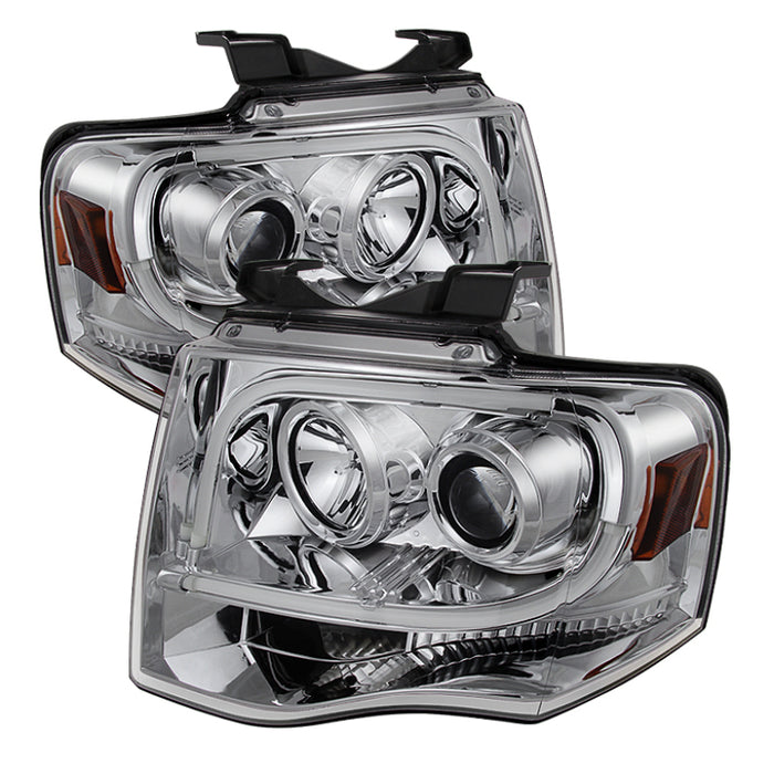 Phares de projecteur Spyder Ford Expedition 07-13 Tube lumineux DRL Chrm PRO-YD-FE07-LTDRL-C