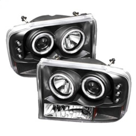 Projecteur Spyder Ford F250 Super Duty 99-04 Version 2 CCFL Halo LED Blk PRO-YD-FF25099-1P-G2-CCFL-BK
