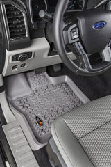 Revêtement de plancher avant Rugged Ridge gris pour Ford F-150 / Raptor / Extended / Super Crew Cab 2015-2020