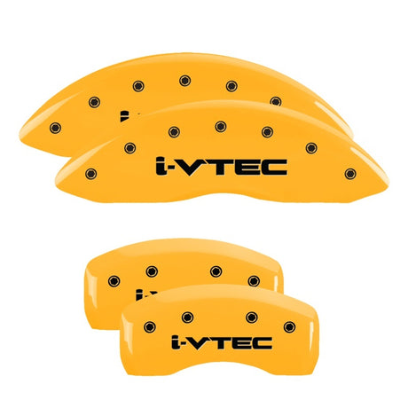 Couvre-étriers MGP 4 gravés avant et arrière i-Vtec finition jaune noir ch