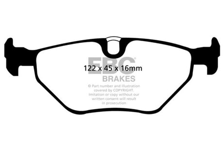 Plaquettes de frein arrière Greenstuff EBC 01-03 pour BMW 525i 2.5 (E39)