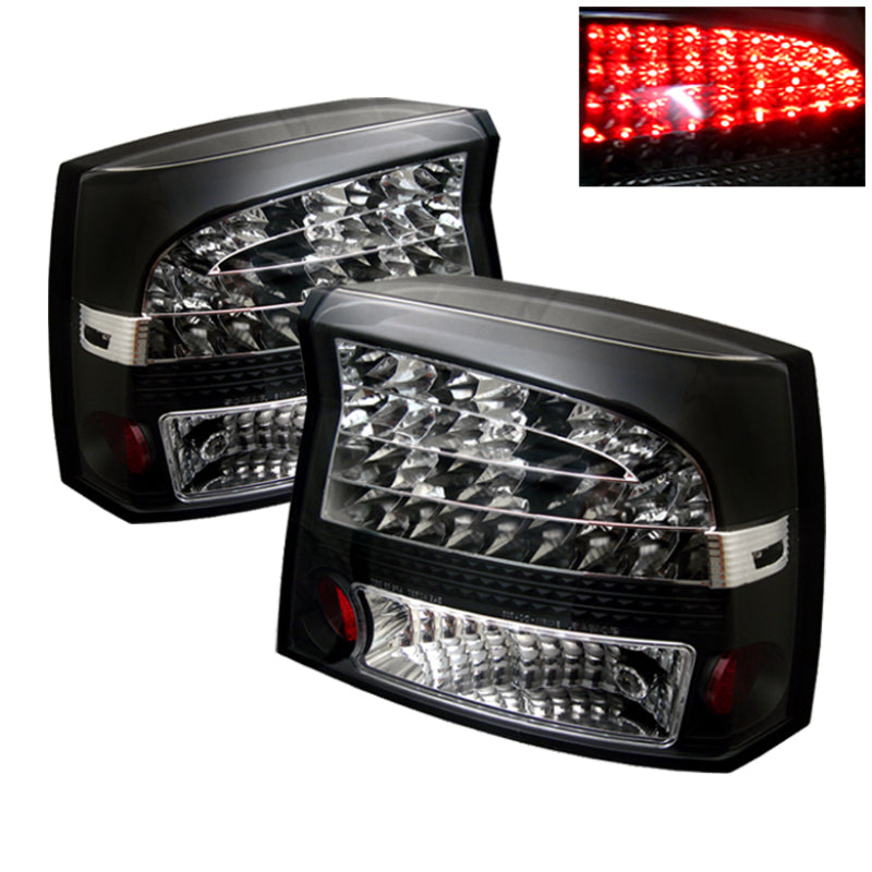 Feux arrière à LED Spyder Dodge Charger 06-08 Noir ALT-YD-DCH05-LED-BK